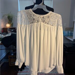 Torrid Lacey Peasant Style Blouse